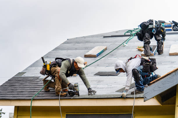 Professional Roof Installation technician working in Doylestown, WI